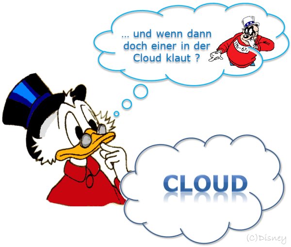 Ob Dagobert seine Daten der Cloud anvertrauen wrde?